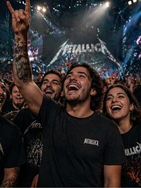 Metallica - Golden Goods Poor Touring Me Summer Tour Graphic Tee Shirt XL